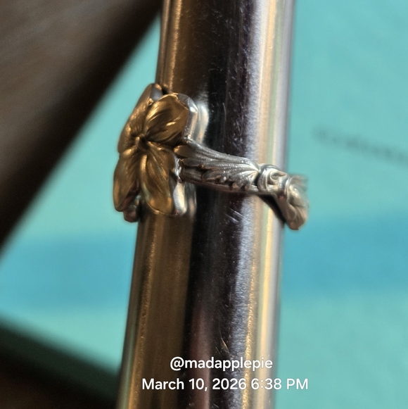 1885 Tiffany & Co. Violet Spoon Ring In Sterling Sulver Luxury Flower #68 - Picture 10 of 15